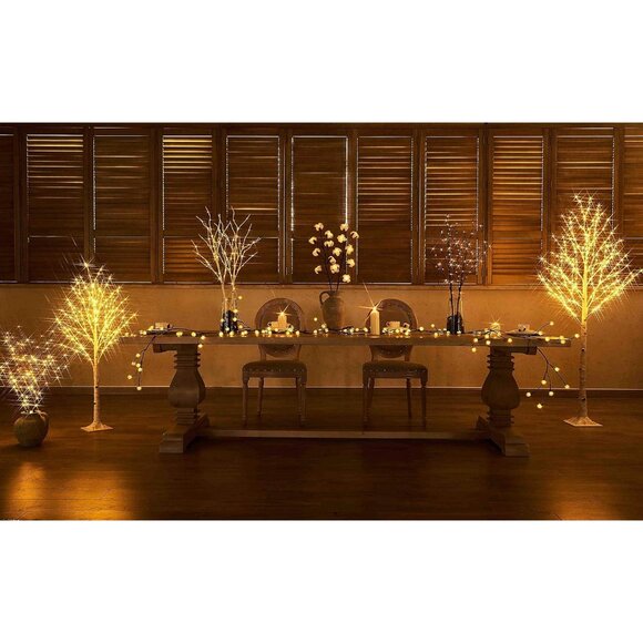 New 30" Lighted Brown Willow Branches, 150 LED Tree Lights with Timer for Decor - Picture 7 of 8